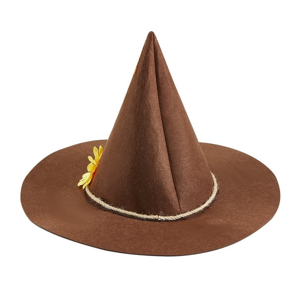 Scarecrow Hat, Deluxe Sunflower Felt Wizard Witch Hat Cosplay Accessory for  Halloween Costume Party - Walmart.com