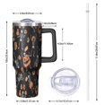 thumbnail image 2 of Halloween Skeletons and Pumpkins Tumbler with Handle and Lid,40oz Double Wall Vacuum Insulated Tumbler,Cups Gift for Women and Men, 2 of 7