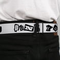 thumbnail image 4 of Buckle-Down Belt, Seatbelt Buckle Belt, Punk You White Black, Youth 22 to 32 Inches, 4 of 9