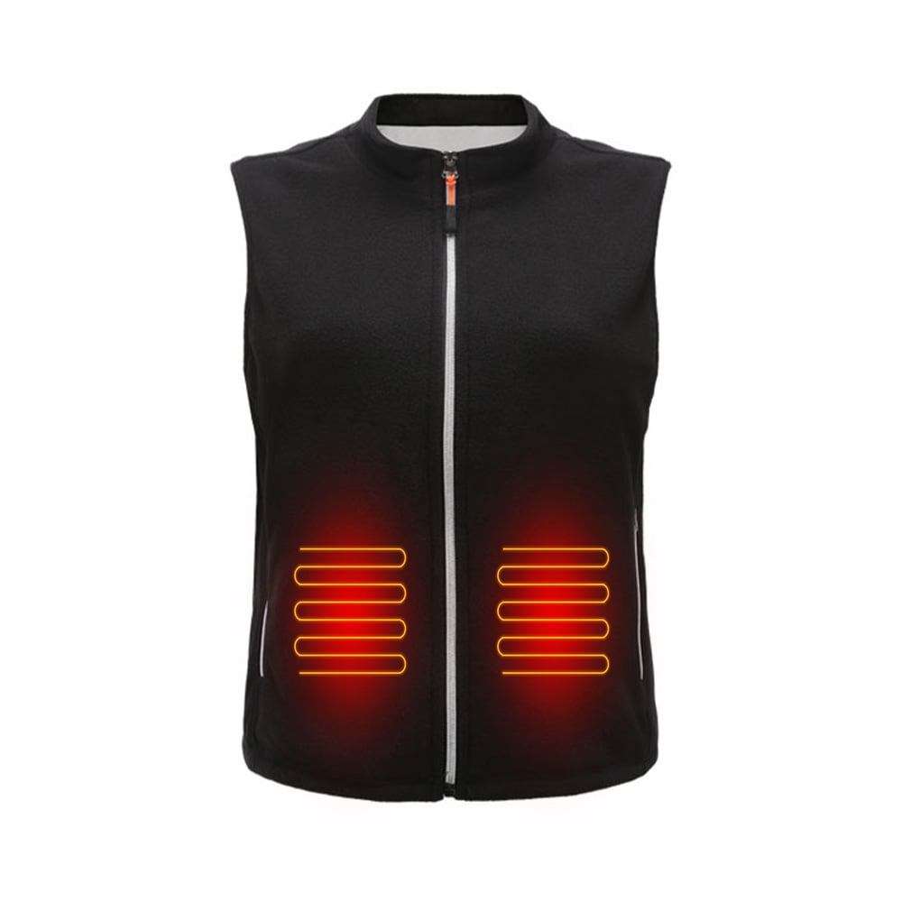 Unisex Electric Vest Heated Jacket USB Thermal Warm Heat Pad Body Warmer Winter 
