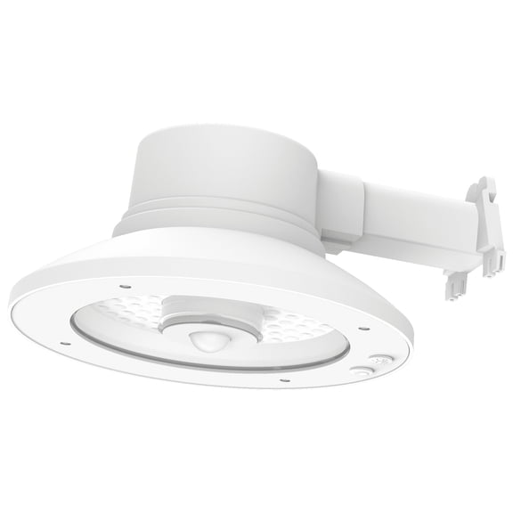 GE Outdoor Security LED Area Light with Motion & Dusk to Dawn Sensor, Solar Light, 1200 Lumens, White