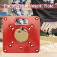 thumbnail image 4 of Router Table,Aluminum Router Table,120*120*8mm Aluminum Alloy Table Insert Plate Woodworking Tools Milling Trimming Machine with Rings, 4 of 5
