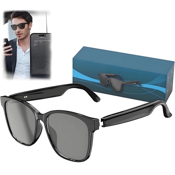 Hy-C8-PRO smart glasses, Hy-C8-PRO multifunctional AI Bluetooth smart glasses, wireless earphones, AI smart glasses for listening to music and making phone calls, supporting 75 languages