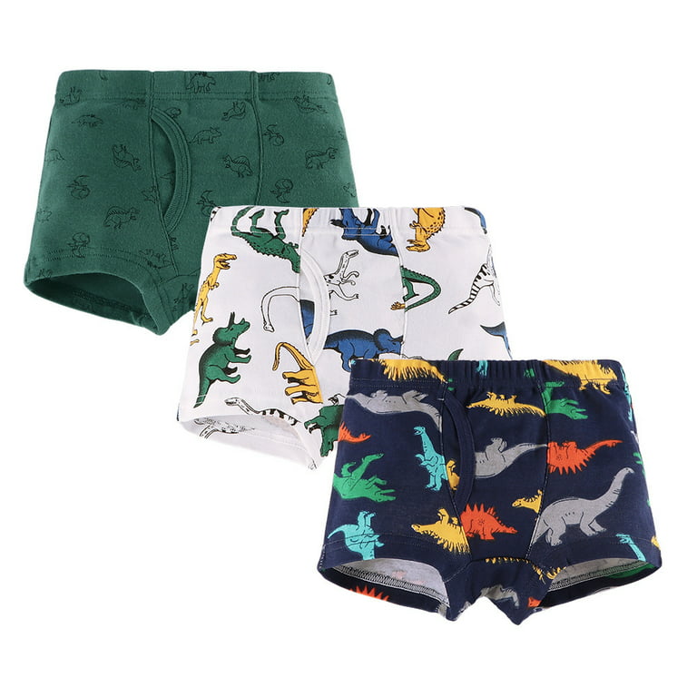 CM-Kid Toddler Boy Dinosaur Underwear Cotton Underpants 6 Pack Boxer Briefs  3T