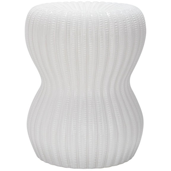 Safavieh Hour Glass Ceramic Garden Stool in White