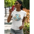 thumbnail image 2 of The World Is Yours Groovy Style T-Shirt Women -Image by Shutterstock, Female Large, 2 of 4