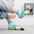 thumbnail image 6 of Uemuo Hello Summer Gnome 1 Printed Crew Socks, Moisture-Wicking Socks, Athletic Socks for Men Breathable Cushion Socks Casual Sport Socks for Running Traveling, 6 of 6