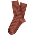 thumbnail image 2 of Lian LifeStyle Cute, Perfect Fit, Cozy Women's 6 Pairs Pack Wool Crew Socks With a Wide Size 6-9 HR1690 Random, 2 of 4