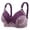 Purple, variant on Xijirk Women Wireless Grid Bra Lace Pendant Adjustable Strap Breathable Bra for Daily Underwear,Beige,36