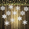 thumbnail image 7 of Selrti 12 Pcs Felt Snowflake Christmas Ornaments White Snowflake Hanging Decoration for Winter Tree Mantel Wall Home Party Decor, 7 of 7
