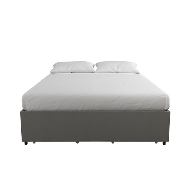 Realrooms Alden Platform Bed With, Black Queen Bed Frame With Storage Drawers