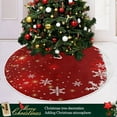 thumbnail image 6 of FMSHPON Christmas Snowflakes Xmas Christmas Tree Skirt Stand Mat for Holiday Party Decoration Indoor Outdoor 48 inches, 6 of 6