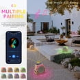 thumbnail image 3 of NiceBuy 8.1" Outdoor& Indoor Solar Bluetooth Rock Speakers with RGB LED Lighting(Sand color), 3 of 7