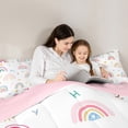 thumbnail image 5 of Homewish Kawaii Rainbow Bedding Comforter Set 2pcs for Child Boys Girls,Cute Gradient Twin Comforter Sets Microfiber,Dreamy Princess Breathable Bedding Set,Luxury Bedroom Decor,Reversible, 5 of 8