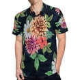 thumbnail image 4 of High Quality Hawaiian Shirts for Men Short Sleeve Aloha Beach Shirt Floral Summer Casual Button Down Shirts Blouses SYFX95, 4 of 7