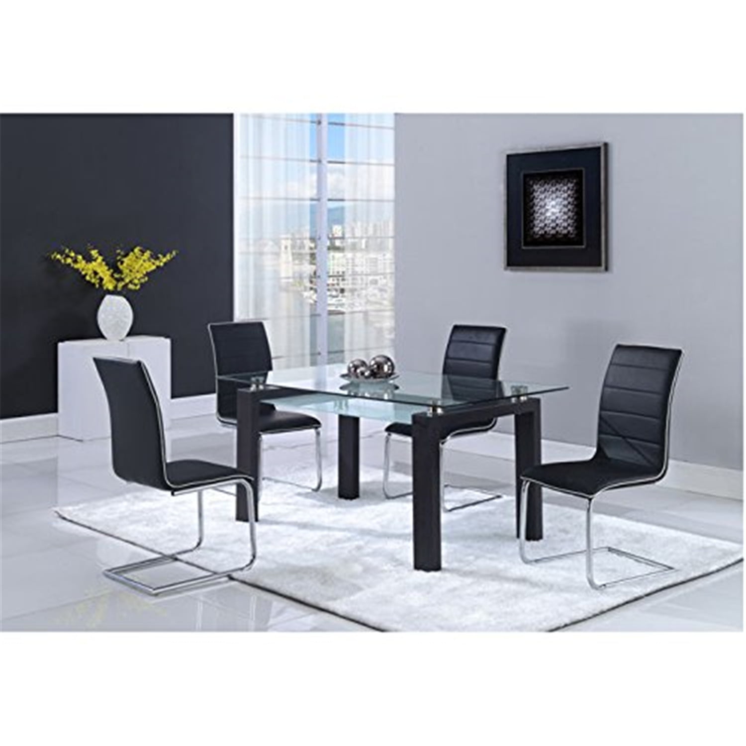 Global Furniture Dining Table Black - Walmart.com