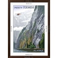 thumbnail image 5 of Art.com Alaska - Misty Fjords and Float Plane (#2) Art Print by Lantern Press, Brown Frame Wall Art, 32" x 44", 5 of 5
