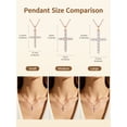 thumbnail image 5 of FindChic Dainty Cross Necklace for Women, Rose Gold Plated Cubic Zirconia Medium Cross Faith Pendant Necklaces Religious Jewelry Gift, 18" + 2", 5 of 10