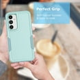 thumbnail image 2 of Taxfox Shockproof Silicon Plastic Bumper Cell Phone Case for Samsung Galaxy S23 FE, Turquoise, 2 of 12