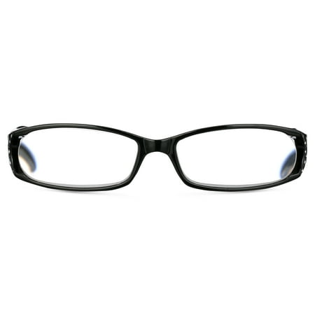 M Readers Eva Black +3.00 Reading Glasses with Case