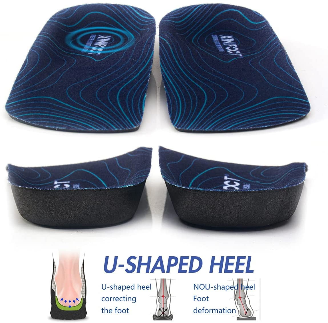 Buy XINIFOOT 2 Pairs 3/4 Orthotic Insole Hight Arch Support Shoe