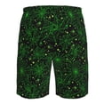 thumbnail image 6 of Naloa Green Bright Web with Spiders Men's Beach Shorts, Surfing shorts, Swim trunks, Quick Dry Swim Trunks for Surfing Beach Fun - Medium, 6 of 9