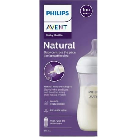 Philips Avent 9 Fl Oz 3-6 Months Natural Medium Baby Bottle 1 Each