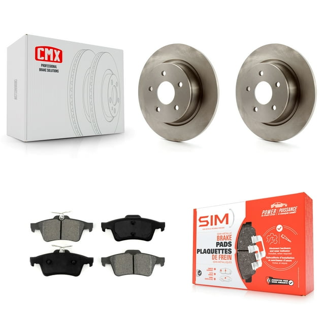Transit Auto Rear Disc Brake Rotors and Semi-Metallic Pads Kit for Car Ford Escape Connect C-Max K8S-101641