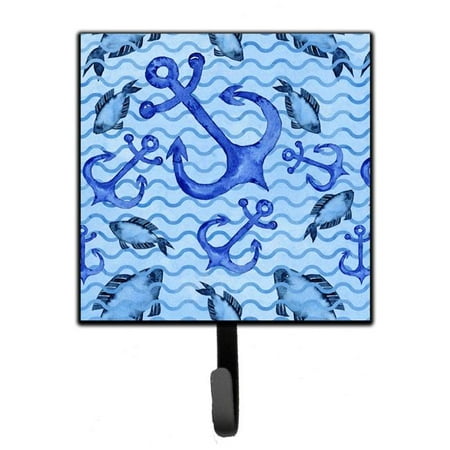 

Beach Watercolor Anchors & Fish Leash or Key Holder 4.25 x 1 x 7 in.
