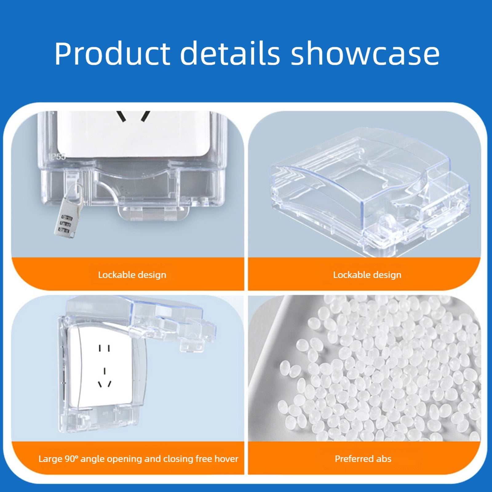 86 Type Wall Switches Cover Splashproof Box Outdoor Socket Waterproof Box Dustproof Plastic Electrical Outlet Cover