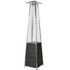 RADtec Allure Series 89-Inch 41,000 BTU Propane Gas Tower Flame Patio Heater - Black & Gray Wicker- TF-WBG