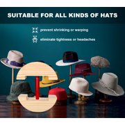 Hat Stretcher for Fitted Hats, Adjustable Hat Stretcher Fitted Hat Size 7 to 8 1/2, Hat Jack Stretcher, Hat Reshaper Fits All Cap - Solid Wood, Heavy Duty of Hat Extender