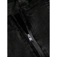 thumbnail image 4 of Black Square Neck Denim Bodycon Mini Dress, 4 of 16