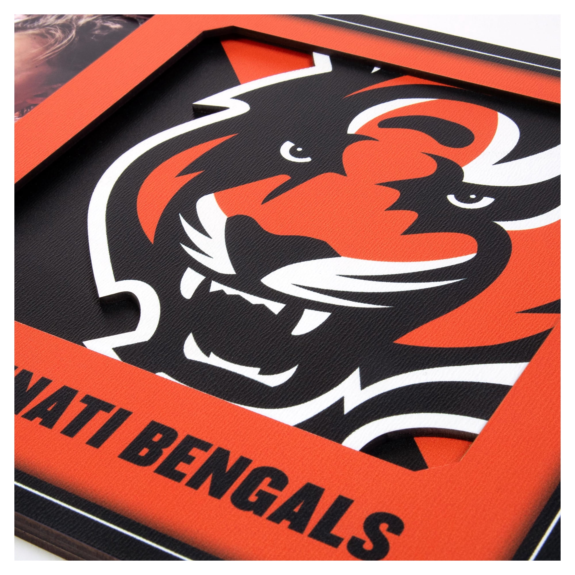IDNA Cincinnati Bengals 3D Logo Series Picture Frame