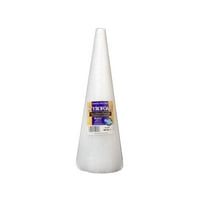 Floracraft Styrofoam Cone Pkg 12x3 7/8" White