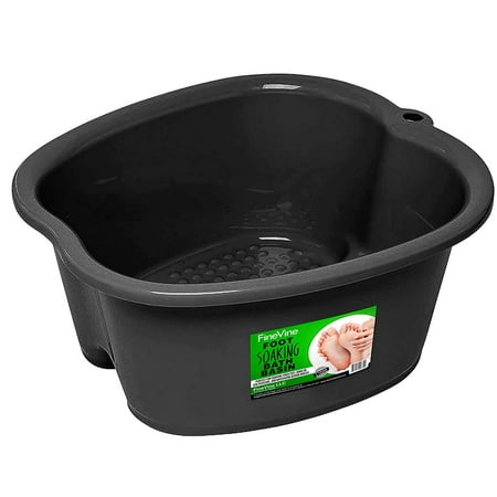 Large Foot Bath Basin - For Soaking Tired Feet, Massaging Aching Ankles, Home or Spa Pedicure - Best Thick Sturdy Plastic