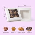 thumbnail image 2 of [25 Pack] Bakery / Pie Box with Window 10x10x2.5" - White Cardboard Packaging for Cupcake, Cookies and Pastry, Restaurant Containers And Personalized Favors, 2 of 8