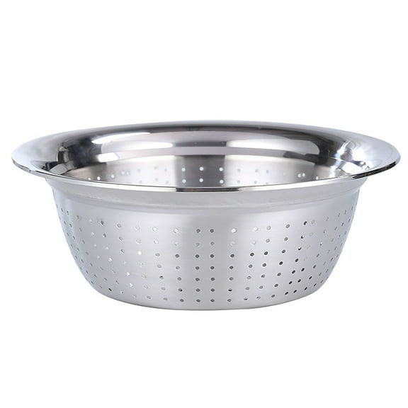 Clearance! Ikeay Drain Rack, 304 Stainless Steel Microporous Large Capacity with Mixing Bowl for Washing Vegetables Fruit and Rice and for Draining Cooked Pasta