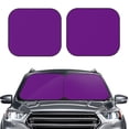 thumbnail image 2 of Naloa Purple 2 Piece Foldable Car Sun Shades, Car Windshield Sunshade, Front Window Sunshade for Car, Truck, SUV - Large, 2 of 7
