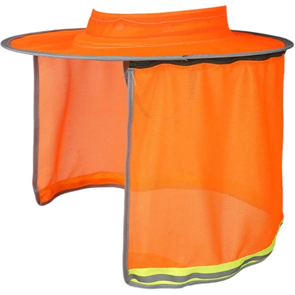 Slccxzc Hard Hat Sun Shade High Visibility Sun Visor Neck Shade with Reflective Strip for Construction Work (Hard Hat Not Included)