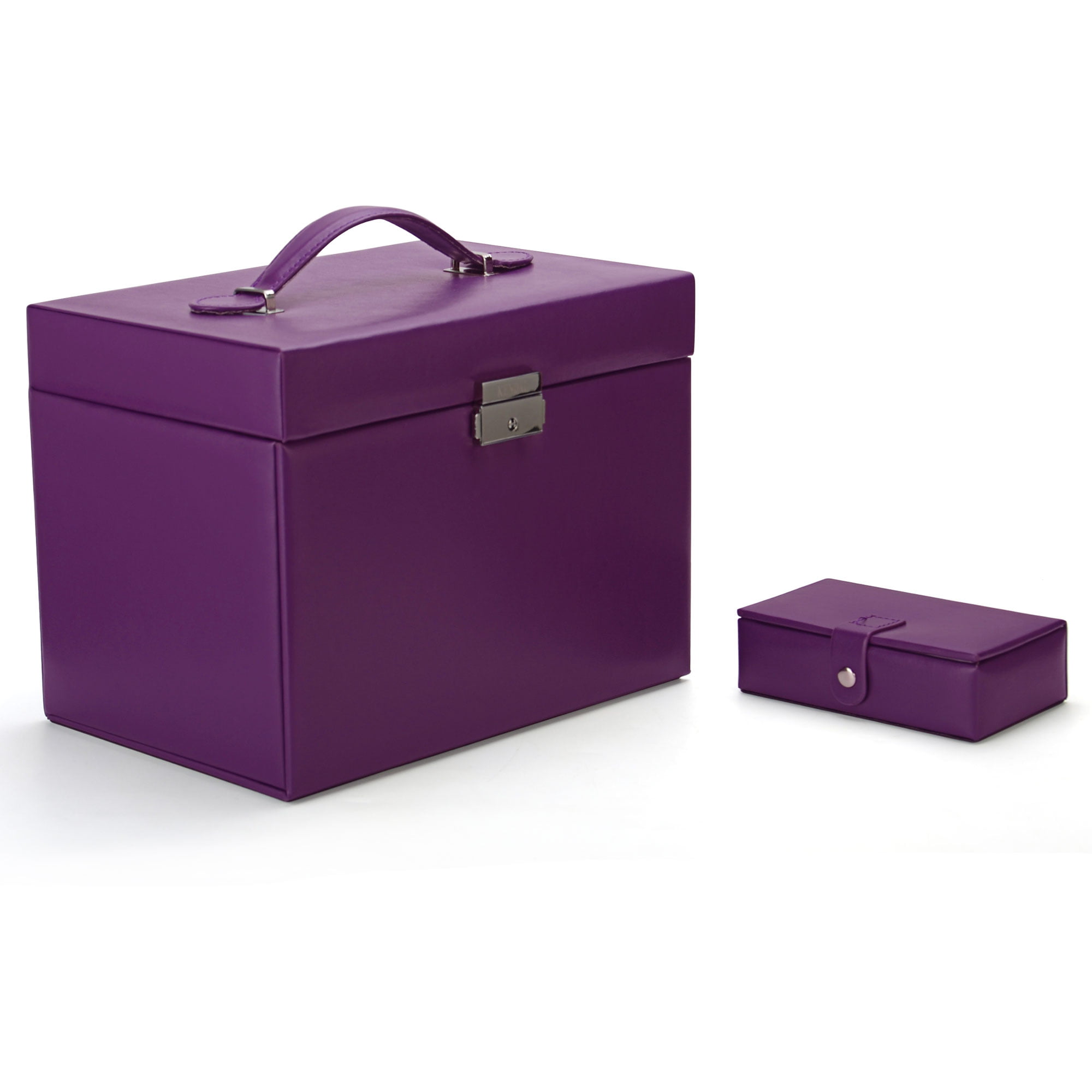 Premium Leather Jewelry Box & Travel Case - Lockable Jewelry Storage Case  Organizer - Zen Merchandiser