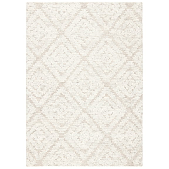 SAFAVIEH Micro-Loop Oraline Diamond Area Rug, Beige/Brown, 8' x 10'
