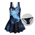 thumbnail image 6 of Uourmeti Cartoon Axolotl Galaxy Starry Swim Dress for Girls - Sleeveless One Piece Skirted Bathing Suit, Quick Dry & Stretchy for Beach Pool Vacation, 6 of 8