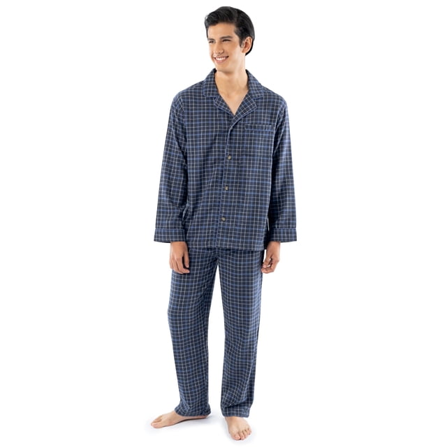 Pijama para Hombre Fruit of the Loom a Cuadros Azul Marino 2X