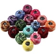 thumbnail image 1 of HUGFEGWE 16 Rolls Solid Color Cotton Thread Ball - Rainbow Color Cross Stitch & Crochet Thread for Crafts CA919-164623, 1 of 7