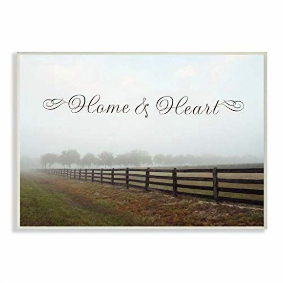 Stupell Industries Home and Heart Rustic Farm Landscape Photo Signs and Plaques, 12 x 18, Multi-Color