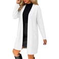 thumbnail image 3 of uublik Jackets for Women Trendy White Outdoor Open Front Casual Long Fall Winter Coat with Pockets, 3 of 5