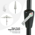 thumbnail image 4 of MASTERCANOPY 7.5ft Solar Patio Umbrella with LED Lights Tilt and Crank, Light Beige, 4 of 7