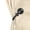 Black, variant on Domovina Phoebe Curtain Holdback Pair-Color:Satin Nickel