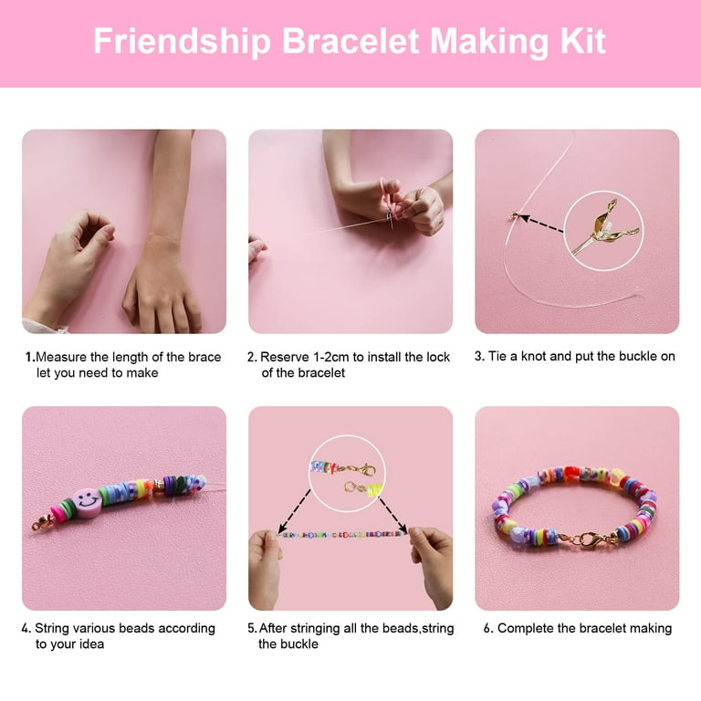 Clay Beads Bracelet Kit Friendship Bracelet Making Kit Girls